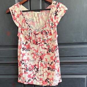 Weston Wear Pink and Black Floral Blouse